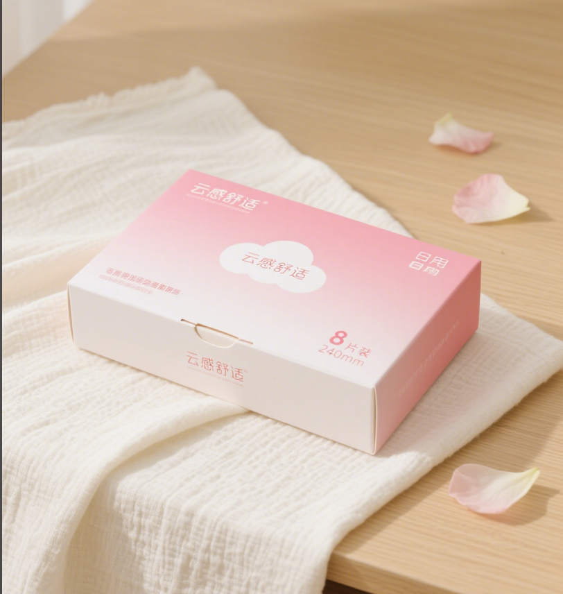 有机棉卫生巾产品展示